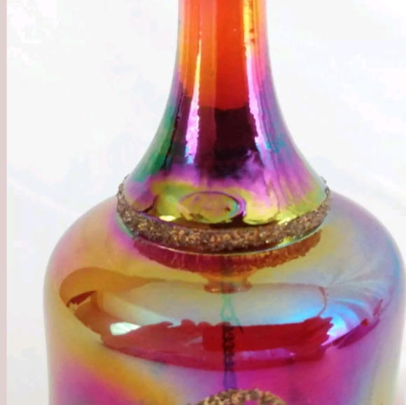 Fenton Red Carnival Glass Bell Hand Painted - Picture 6 of 8